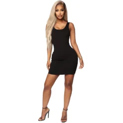 Summer Women's Sexy Tight Fitting Sleeveless Round Neck Dress 28 Summer Women's Sexy Tight Fitting Sleeveless Round Neck Dress -Deals Toggenix Store 946b5c2bf3f13ad8