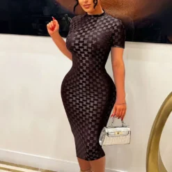 Women Mesh Round Neck Dress -Deals Toggenix Store 95144227ca98db68