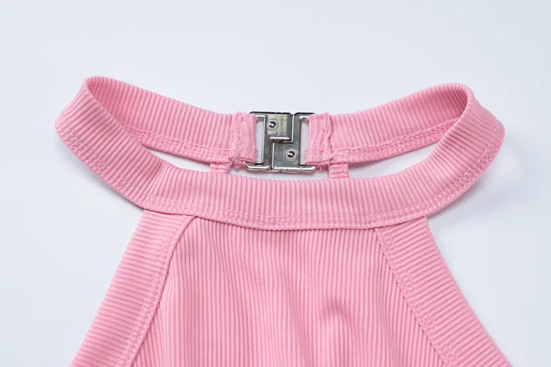 Women Summer Sexy Backless Halter Neck Sleeveless Dress 13 Women Summer Sexy Backless Halter Neck Sleeveless Dress - Image 13