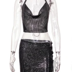 Autumn Sexy Metallic Sequins Lace-Up Two Piece Night Club Skirt Set 13 Autumn Sexy Metallic Sequins Lace-Up Two Piece Night Club Skirt Set -Deals Toggenix Store 966dc335dd4da6d1