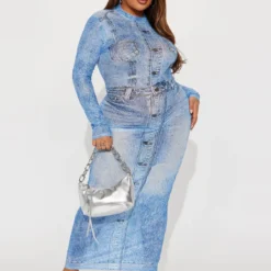 Women's Autumn Slim Fit Printed Long Sleeve Bodycon Dress For Women -Deals Toggenix Store 9686a3909e12be74