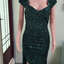 Women Sequin Side Slit Sexy Dress -Deals Toggenix Store 97d5eff053026040