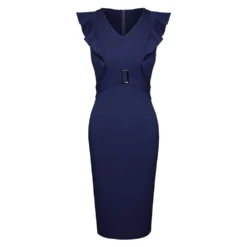 Women Fashion Sexy Chic Elegant Bodycon Professional Slim Waist Patchwork Midi Career Dress 25 Women Fashion Sexy Chic Elegant Bodycon Professional Slim Waist Patchwork Midi Career Dress -Deals Toggenix Store 9956c5e783734383