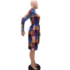 Women's Fashion Sexy Print Dress With Belt -Deals Toggenix Store 9b39abf5e02a4411