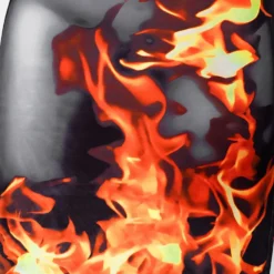 Women Sleeveless Flame Print Bodycon Dress -Deals Toggenix Store 9c2c3a9f4779b463