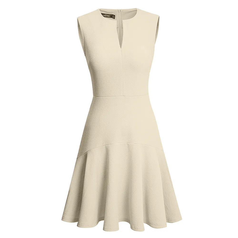 Summer Women's Elegant Sleeveless Career Mid Waist Dress 5 Summer Women's Elegant Sleeveless Career Mid Waist Dress - Image 5