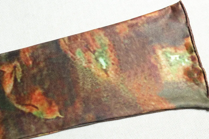 Fashion Printed Retro Long Sleeve Round Neck Hollow Lace-Up Bodycon Women's Dress 15 Fashion Printed Retro Long Sleeve Round Neck Hollow Lace-Up Bodycon Women's Dress - Image 15