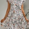 Trendy Sexy Round Neck Dress Cozy Casual Print Dress