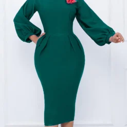 Women's Fall Winter Solid Color Bodycon Pro Ol Chic Plus Size African Dress 22 Women's Fall Winter Solid Color Bodycon Pro Ol Chic Plus Size African Dress -Deals Toggenix Store a024043ac6bbde22