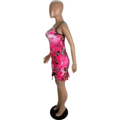 Women Summer Sexy Butterfly Print Strap Dress -Deals Toggenix Store a0b1838a76c13f0f