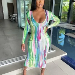 Women's Tight Fitting Sexy Print Women's Dress -Deals Toggenix Store a10b74ff6adcc274