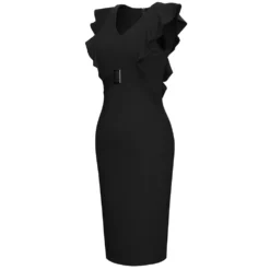 Women Fashion Sexy Chic Elegant Bodycon Professional Slim Waist Patchwork Midi Career Dress 35 Women Fashion Sexy Chic Elegant Bodycon Professional Slim Waist Patchwork Midi Career Dress -Deals Toggenix Store a23046feb9ca4cad