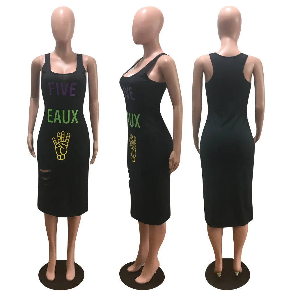 Women's Casual Letter Printed Dress 9 Women's Casual Letter Printed Dress - Image 9