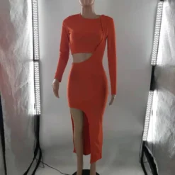 Women Solid Top And Dress Two-piece Set -Deals Toggenix Store a325ba56ca6222b9