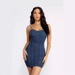 Women's Summer Sexy Strap Patchwork Denim Dress -Deals Toggenix Store a60f9618b3ca803d