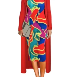 Strapless Printed Dress Long Jacket Two-Piece Set For Women 17 Strapless Printed Dress Long Jacket Two-Piece Set For Women -Deals Toggenix Store a7475cb5481fded3