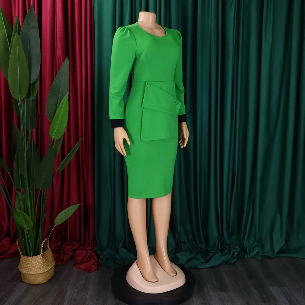 Ladies Fashion Chic Bodycon Pencil Office African Dress 16 Ladies Fashion Chic Bodycon Pencil Office African Dress - Image 16