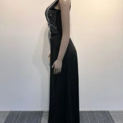 Sexy Beaded See-Through Low Back Mesh Bodysuit Slit Skirt Two-Piece Set -Deals Toggenix Store a8afec1a7dba0a05