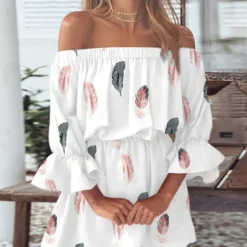 Sexy Fashion Off Shoulder Floral Print Casual Dress -Deals Toggenix Store a915fdaf19c78be7