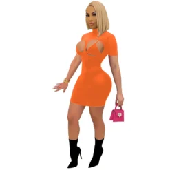 Women's Sexy Tight Fitting Mock Neck Outdoor Wear Nightclub Dress -Deals Toggenix Store a92d28d2443ffced