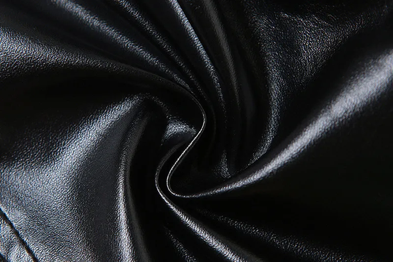 Summer Women Sexy Pu Leather Solid Strapless Fold Top 17 Summer Women Sexy Pu Leather Solid Strapless Fold Top - Image 17