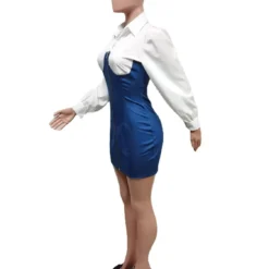 Fall/Winter Long Sleeve Patchwork Slim Bodycon Stretch Denim Dress -Deals Toggenix Store aa21b315cb814067