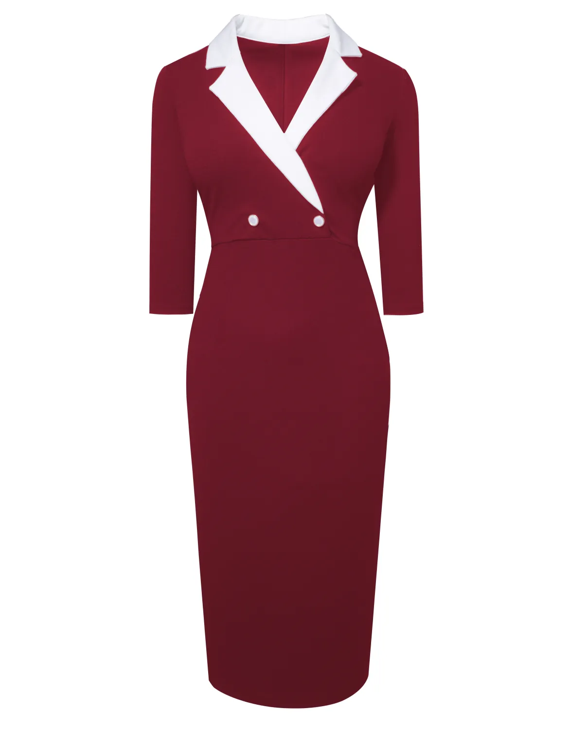 Fashion Women Chic Elegant Suit Skirt Button Patchwork Dress 14 Fashion Women Chic Elegant Suit Skirt Button Patchwork Dress - Image 14