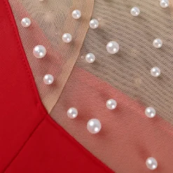 Round Neck See-Through Beaded Flare Sleeve Sexy Peplum Dress -Deals Toggenix Store abc69d37e1e48675