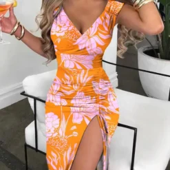 Fashion Sexy Trend Women's Irregular Gloral Dress Women -Deals Toggenix Store ac823469965ee272