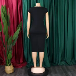Women Short SleevesSolid Office Bodycon Dress -Deals Toggenix Store aca12ff22847029e
