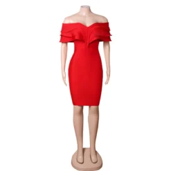 The Red Dress High Sense Party Off Shoulder Bandage Dress 26 The Red Dress High Sense Party Off Shoulder Bandage Dress -Deals Toggenix Store ad83dd5b71bc4204