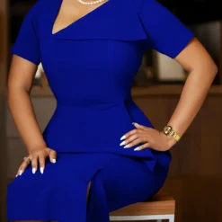 Women's Chic Tonle Fashion Slash Shoulder Dress -Deals Toggenix Store ae89f4b9cab33f3c