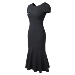 Women's Chic Career Slim Bodycon Round Neck Midi Dress 18 Women's Chic Career Slim Bodycon Round Neck Midi Dress -Deals Toggenix Store ae9acc68fe95f8b6