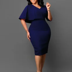 Women Solid Bodycon Professional African Dress -Deals Toggenix Store aed823b272f54656