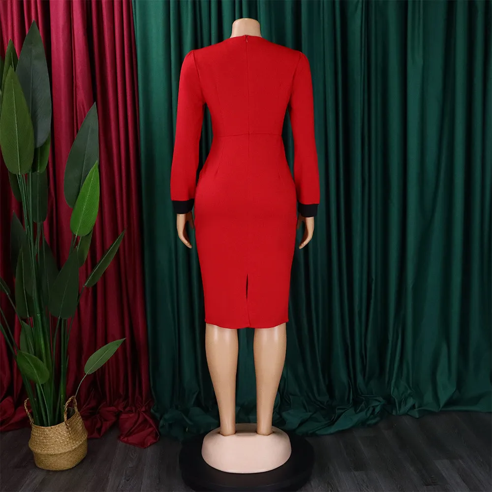 Ladies Fashion Chic Bodycon Pencil Office African Dress 17 Ladies Fashion Chic Bodycon Pencil Office African Dress - Image 17