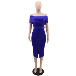 Chic Slit Slim Waist Mid Length Bodycon Gown Slim Women's Dress -Deals Toggenix Store aff92afc4c34a5d3