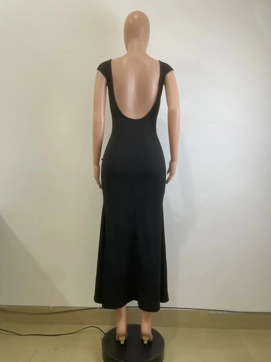 Women's Spring And Autumn Fashion Sexy Hollow Low Back Slim Bodycon Dress 14 Women's Spring And Autumn Fashion Sexy Hollow Low Back Slim Bodycon Dress - Image 14