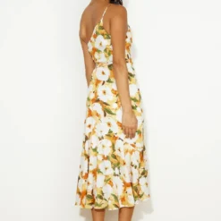 Summer Fashion Chic Slash Shoulder Sling Mermaid Print Dress -Deals Toggenix Store b1df0b3b7879108a