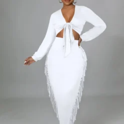 Spring Autumn Women Clothes Sexy V-Neck Long Sleeve Long Skirt Women'S Skirt Set -Deals Toggenix Store b211d8c311e065b0