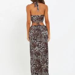 Summer Leopard Print Sexy Strappy Slim Fashion Long Skirt Set -Deals Toggenix Store b4625b9d75165822