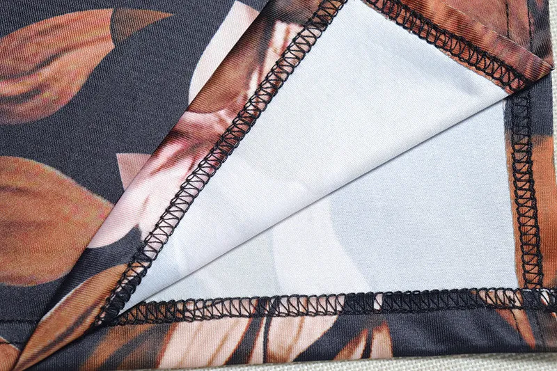 Women's Fashion Print Sexy Strapless Low Back Slit Dress 9 Women's Fashion Print Sexy Strapless Low Back Slit Dress - Image 9