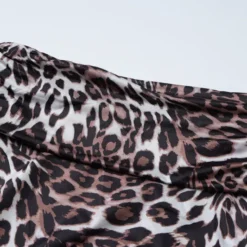 Summer Leopard Print Sexy Strappy Slim Fashion Long Skirt Set