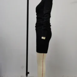 Women's Slash Shoulder Pleated Top Ribbed Skirt Sexy Two-piece Set