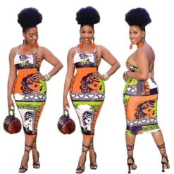 Women Summer Character Print Straps Dress -Deals Toggenix Store ba7bccbdcdf180c3