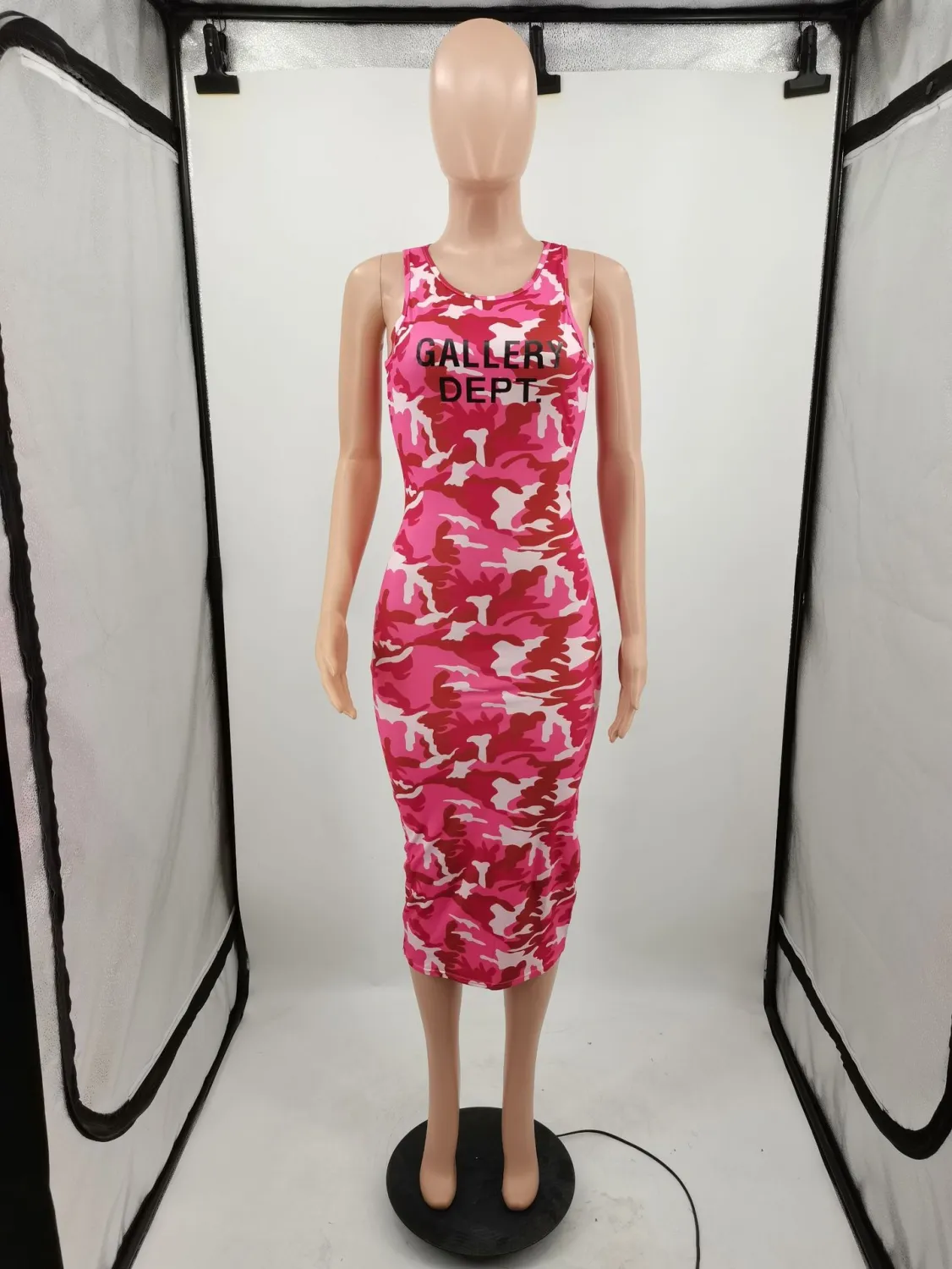 Women Printed Camouflage Sleeveless Dress Excluding Hat 13 Women Printed Camouflage Sleeveless Dress Excluding Hat - Image 13