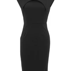 Women's Sleeveless Square Neck Zipper Slit Office Dress 36 Women's Sleeveless Square Neck Zipper Slit Office Dress -Deals Toggenix Store bb6de69f4148d441