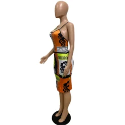 Women Summer Character Print Straps Dress -Deals Toggenix Store bdaba8fc81be1a64