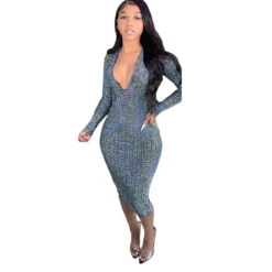 Women's Tight Fitting Sexy Print Women's Dress -Deals Toggenix Store bf1260144ca66a60