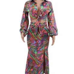 Fashion Spring Casual Print Long Sleeve Two-Piece Women'S Skirt Set 16 Fashion Spring Casual Print Long Sleeve Two-Piece Women'S Skirt Set -Deals Toggenix Store c035dc686010797f