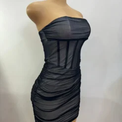 Women Sexy Off-the-shoulder Strapless Bodycon Pleated Dress 15 Women Sexy Off-the-shoulder Strapless Bodycon Pleated Dress -Deals Toggenix Store c1e370f1392825e3